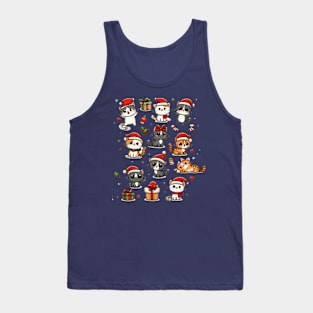 Cats wearing Santa Hats Tank Top